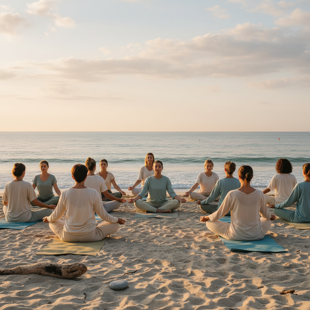 Face à la mer, le yoga pour retrouver son souffle